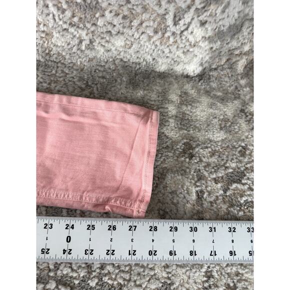 Mother Sz 27 Mid Rise Dazzler Ankle Play Date Jeans Pink Button Zip Denim Pants - Picture 6 of 13